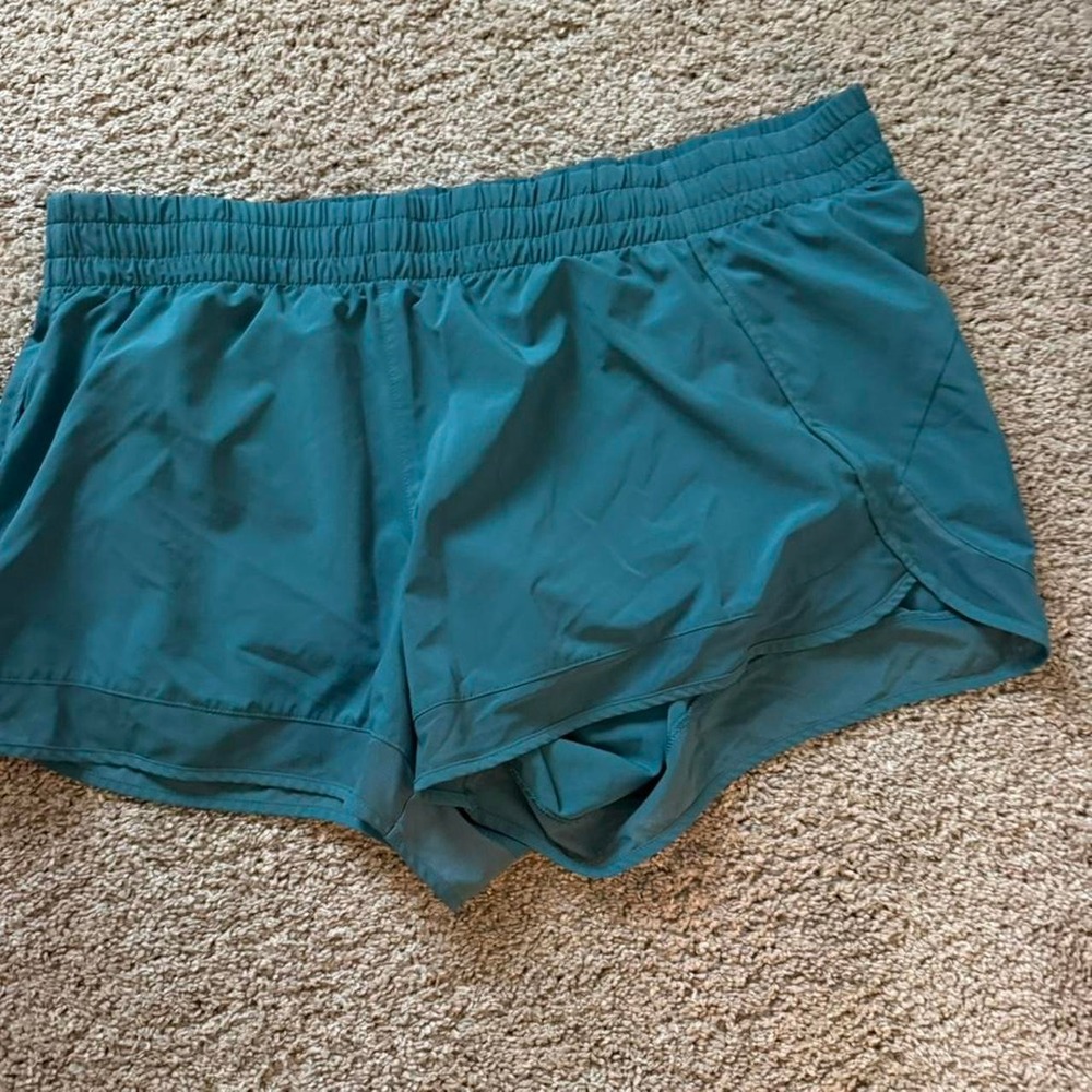 Gorpcore Mesh Racer Run Gym Athleisure Shorst Teal XL  Athleta